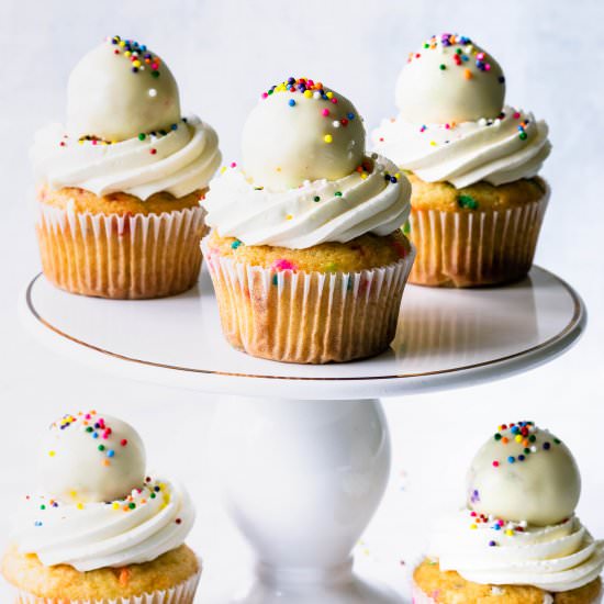 Birthday Cupcakes with Sprinkles
