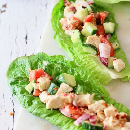 Loaded BLT Chicken Lettuce Wraps