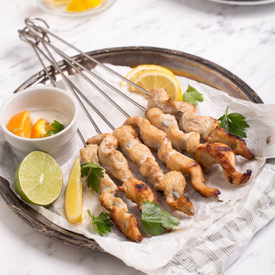 Grilled Orange Chicken Skewers