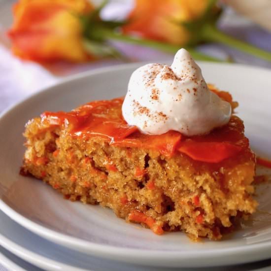 Upside Down Apricot-Carrot Cake