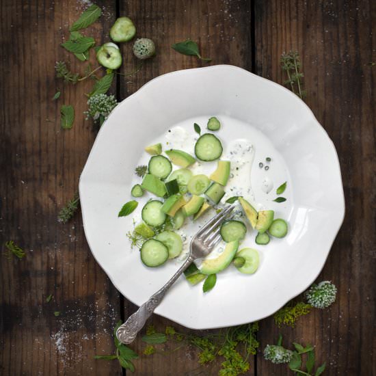 Cucumber and Avocado Salad