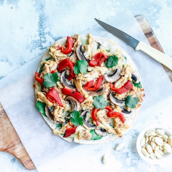 Chicken Satay Pizza