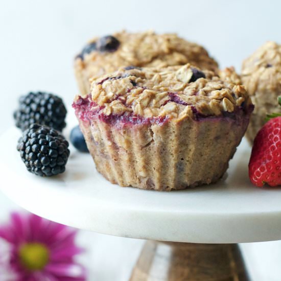 Mixed Berry Oatmeal Muffins