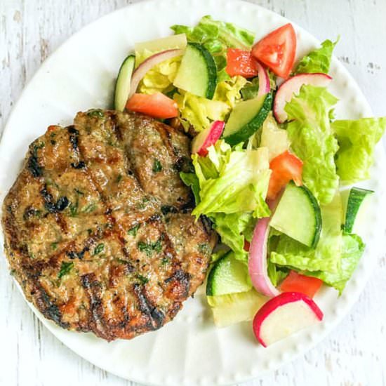Middle Eastern Lamb Burger Low Carb