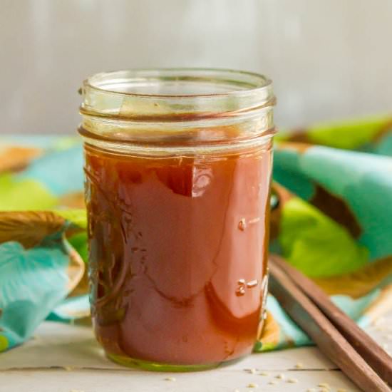 Homemade sweet and sour sauce