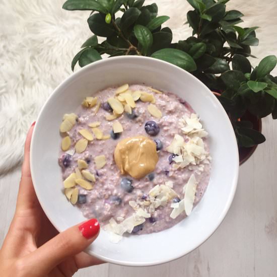 Blueberry Pie Overnight Oats