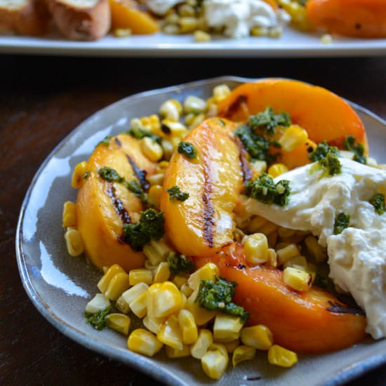 Grilled Peach Crostini
