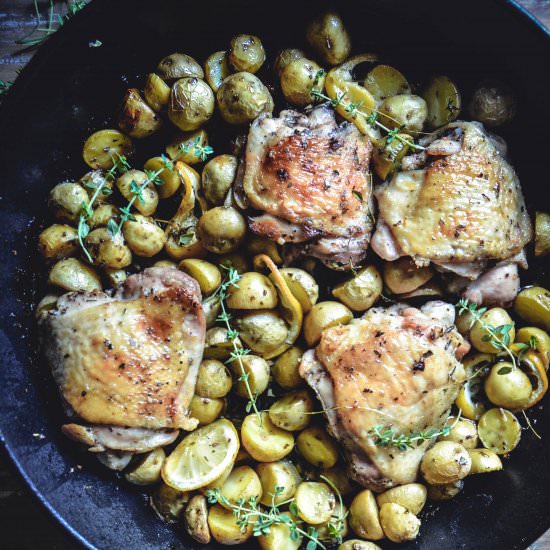 one pan greek lemon chicken