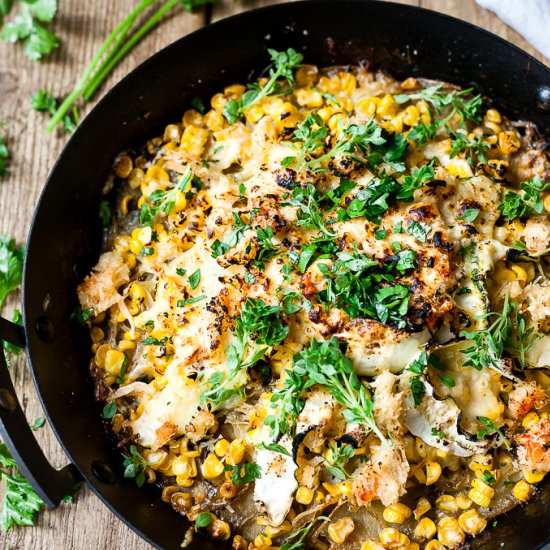 CRAB AND CORN EASY POTATO BAKE
