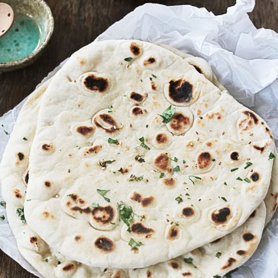 Garlic naan bread