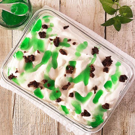 North Pole Brownies Ice Box Cake
