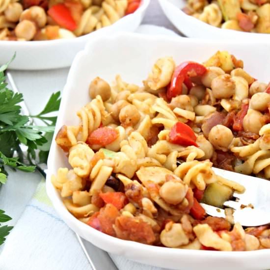 Tomato chickpea pasta