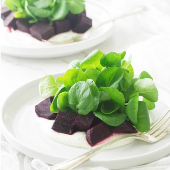watercress and roasted beet salad