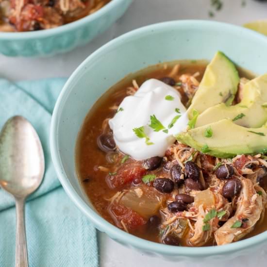 Slow Cooker Southwest Chicken Chili