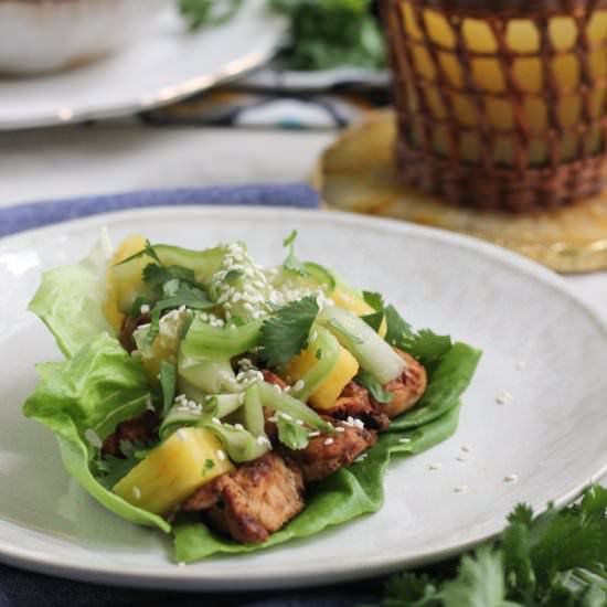 Teriyaki Chicken & Pineapple Wraps