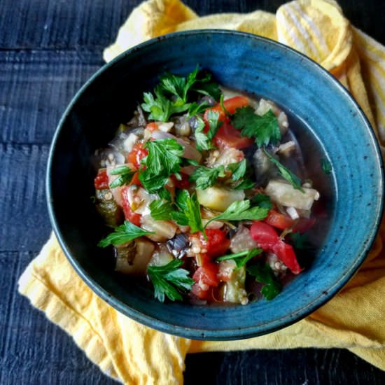 Summer Eggplant, Zucchini & Pepper