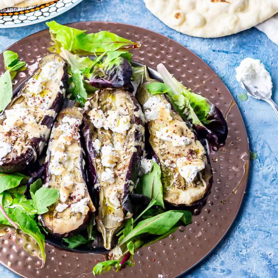 Baked Aubergine with Tahini