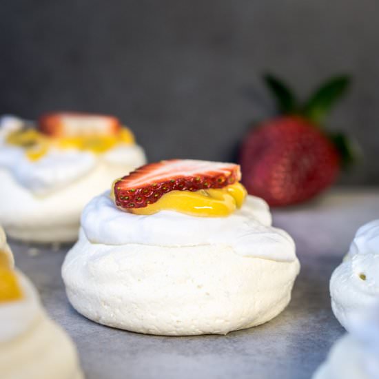 Mini Pavlovas with Winter Fruits
