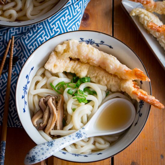Shrimp Tempura Udon Noodles