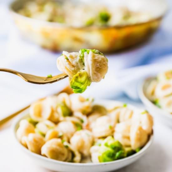 Goat Cheese & Brussels Pasta