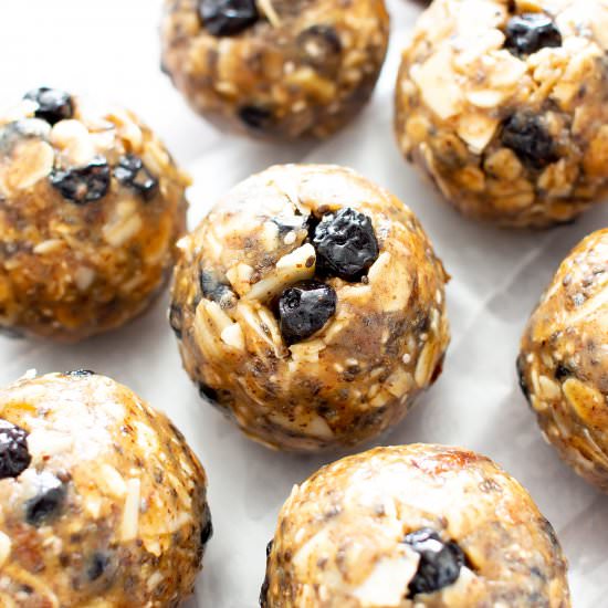 No Bake Blueberry Almond Chia Bites