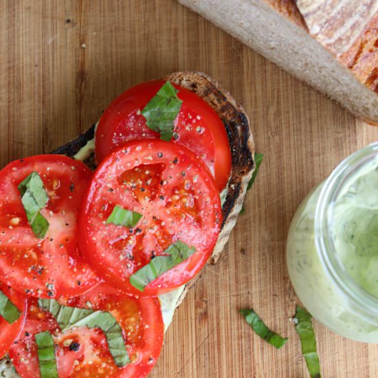 Open Faced Tomato Sandwiches