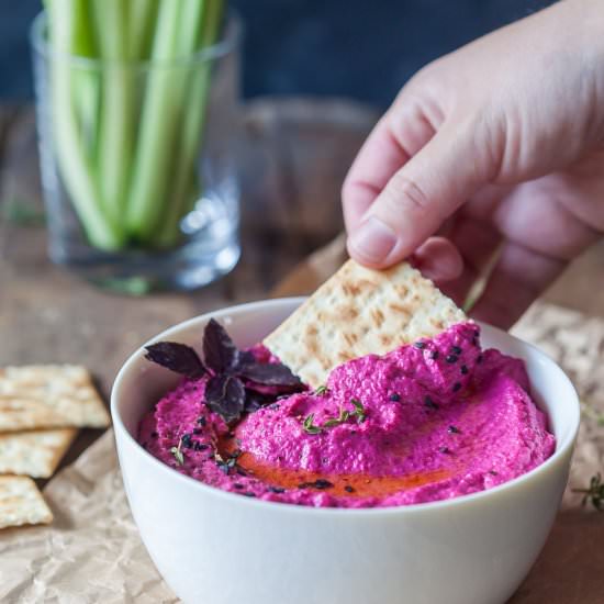 Hot Pink Beetroot Hummus