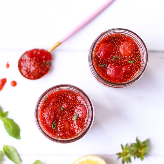 Strawberry & Basil Chia Jam
