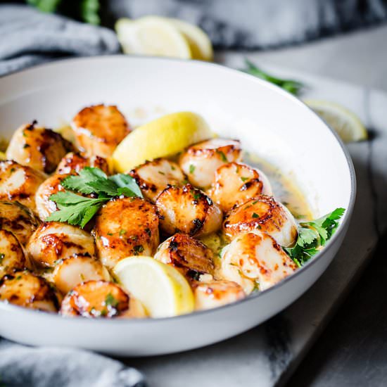 Seared Scallops in Lemon Sauce
