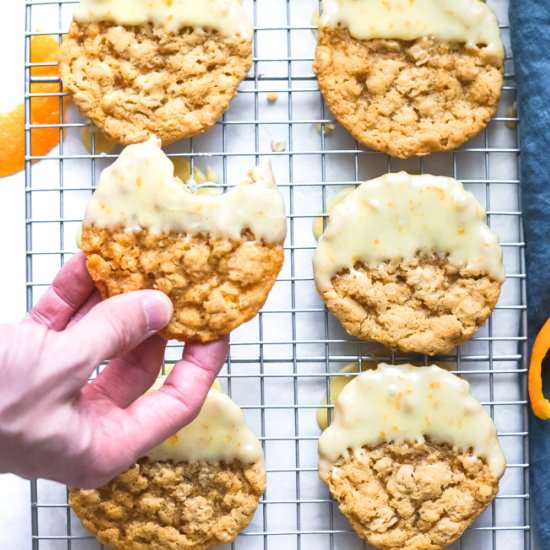 Vanilla orange oatmeal cookies