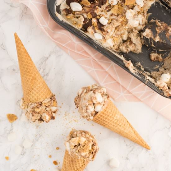 Vegan S’mores Ice Cream (No Churn)