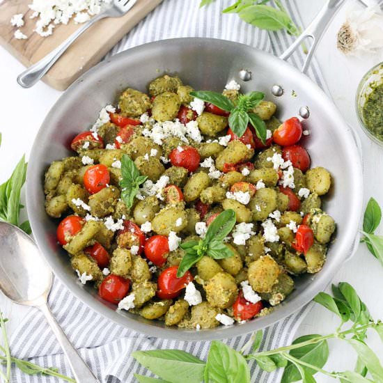 Crispy Pesto Gnocchi