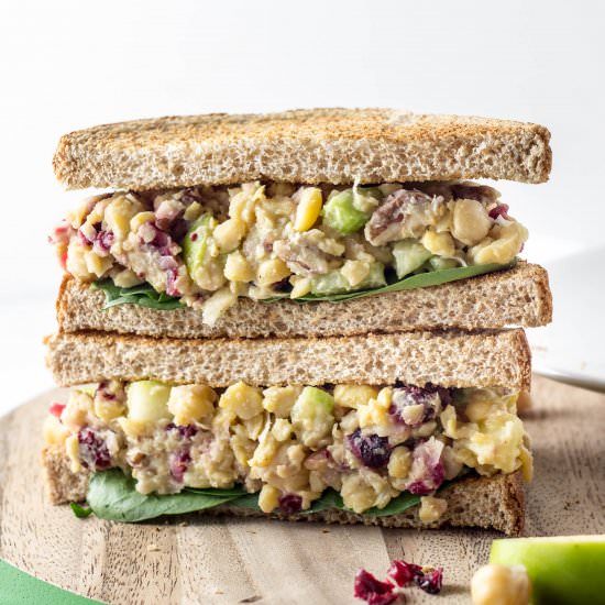 Cranberry apple chickpea salad