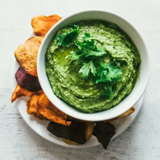 Avocado Cilantro Hummus