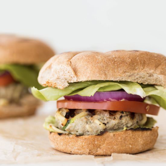 Turkey Burger with Zucchini Noodles