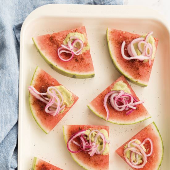 Spicy Watermelon with Pickled Onion