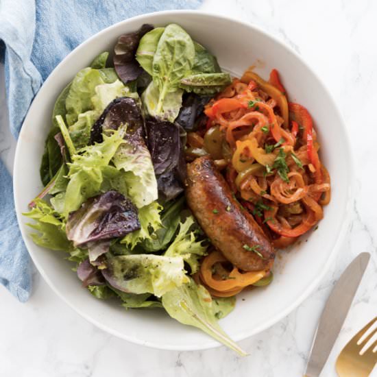 Sausage and Spiralized Pepper Ragu