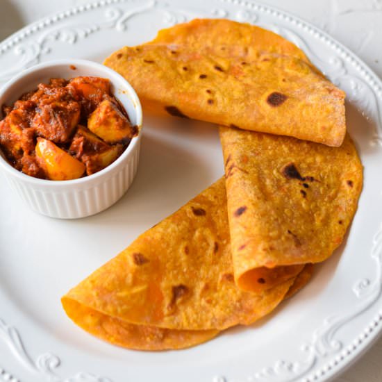 sweet potato flatbread (roti)