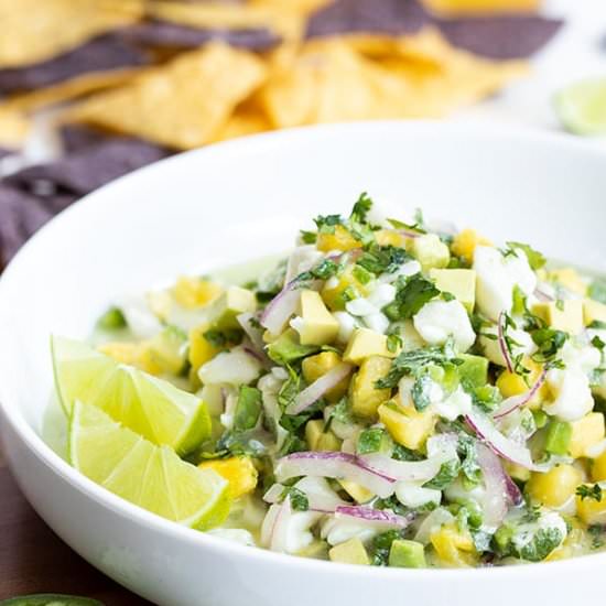 Halibut Ceviche Pineapple & Avocado