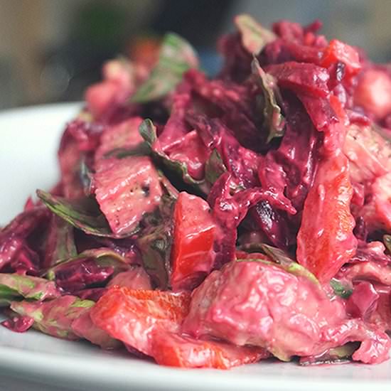 Beet Salad With Chicken & Chickpeas