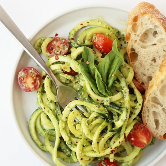 Zucchini Noodles with Pesto