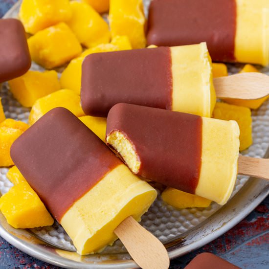 mango yogurt popsicles