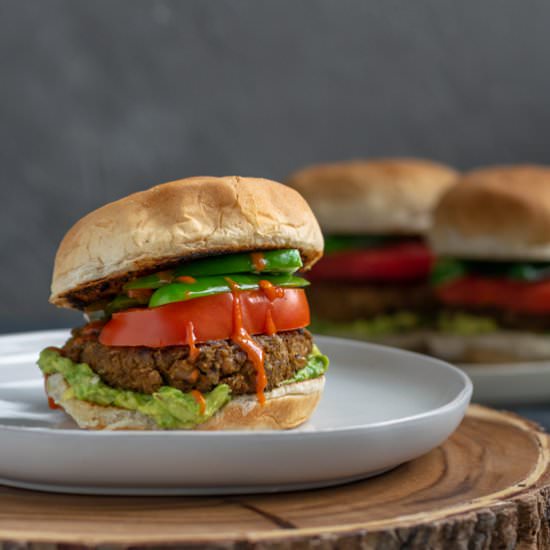 Curry Seitan Black-eyed Pea Burgers