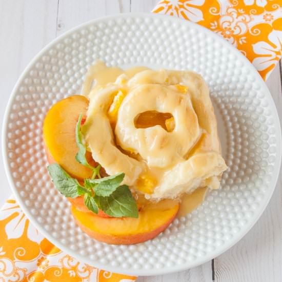 Peaches and Cream Sweet Rolls
