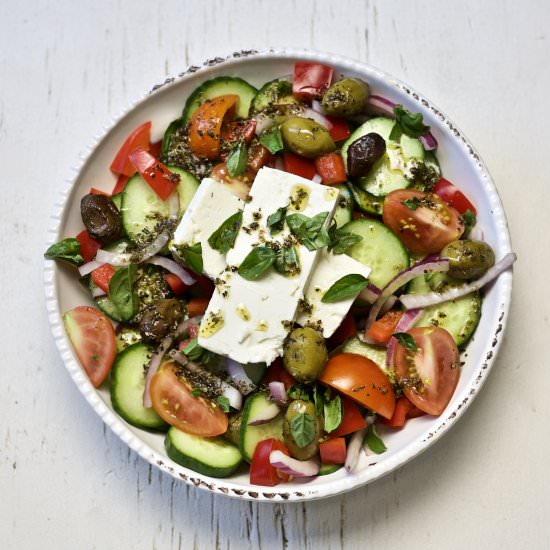 Greek Salad & Homemade Vinaigrette
