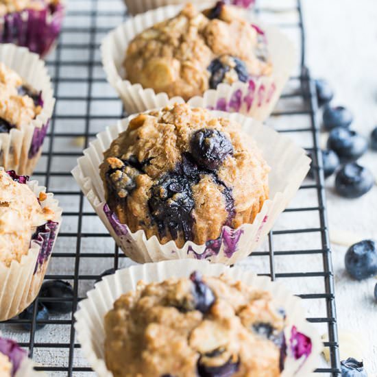 Blueberry Vanilla Almond Muffins