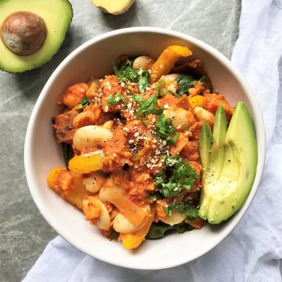 Tomato Spiced Sweet Potato Smash