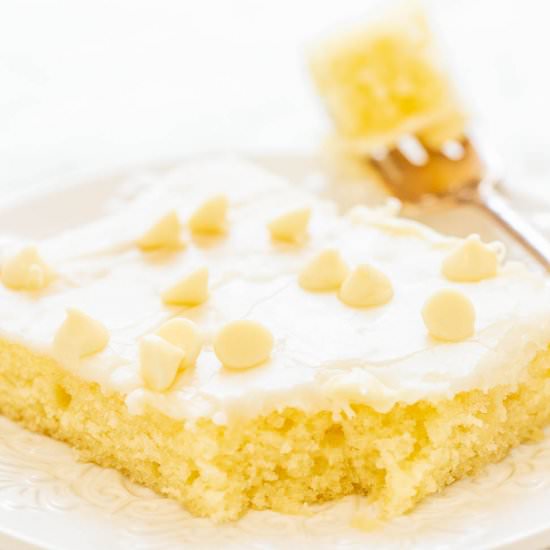 White Chocolate Texas Sheet Cake