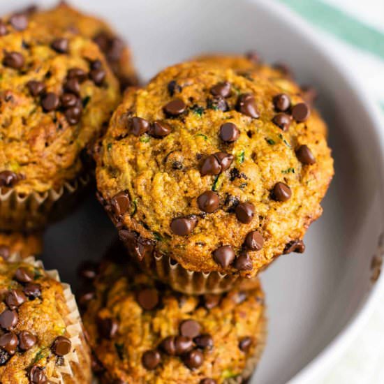 Zucchini Chocolate Chip Muffins