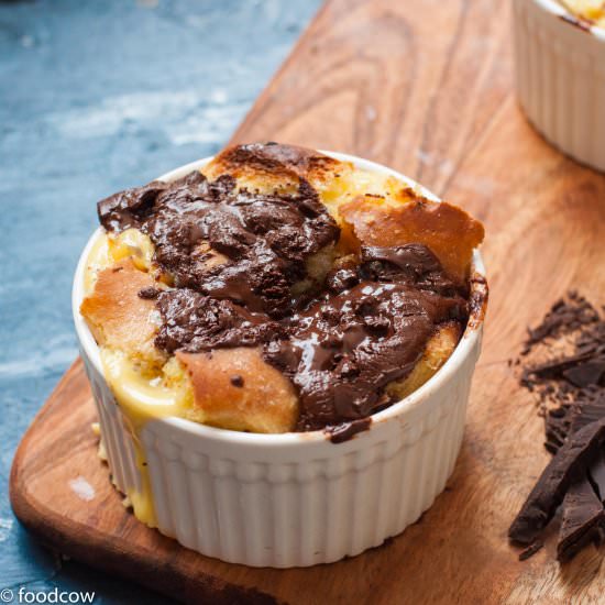 15 minute Chocolate Bread Pudding